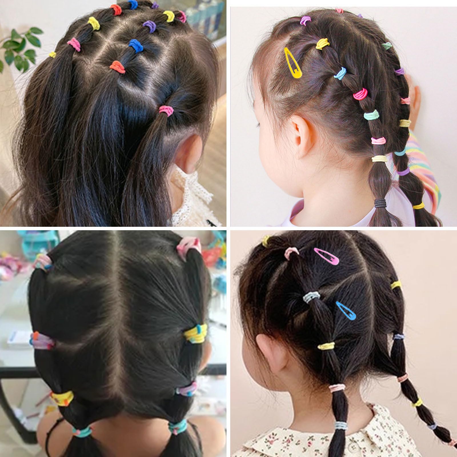 Amazon.co.jp: ヘアゴム 子供 ヘアクリップ 120点セット カラフル